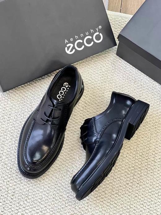 舒适透气商务皮鞋 简约复古潮流圆头德比鞋 墨本，面料进口头层牛皮 商品图11