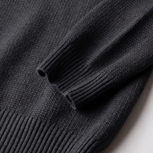 【提花华夫格】罗蒙秋冬男士假两件衬衫领针织衫百搭舒适男士衬衫长袖衬衫男 商品图5