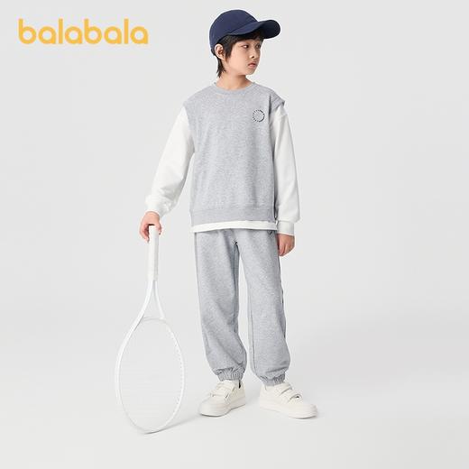 巴拉巴拉童装男童长袖套装儿童运动服2025新款春装假两件都市时尚 商品图2