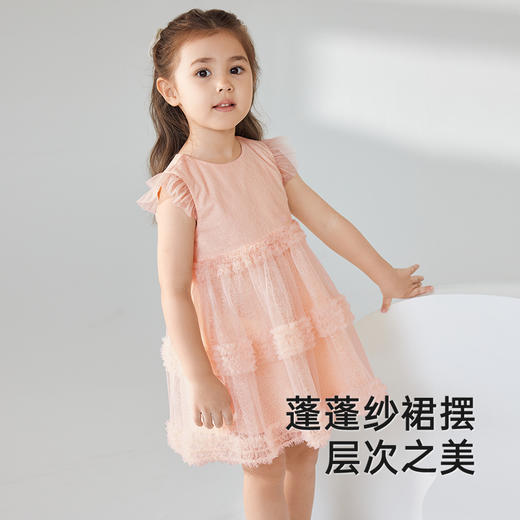 【商场同款】英氏女童连衣裙夏季短袖可爱公主裙2025新款蓬蓬裙 商品图2