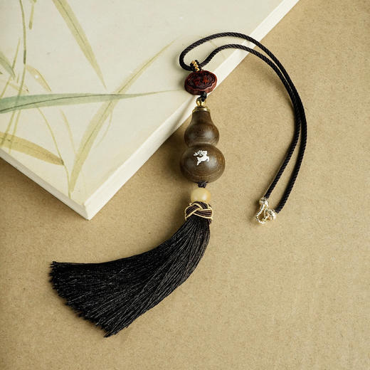 【一鹿平安❗️金丝楠葫芦车饰】生肖守护，万事顺遂！出入平安挂件挂饰十二生肖马年本命年新年春节车载后视镜汽车 商品图1