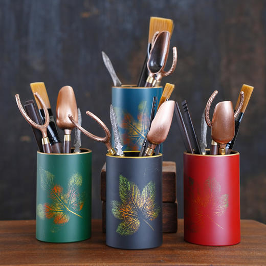 漆器茶道/秋实茶台泡茶工具电木大漆工艺套装茶桌摆件 商品图4