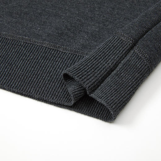 【加绒加厚】罗蒙男士含羊毛假两件男针织衫男士毛衣秋冬加绒衬衫男士衬衫 商品图4