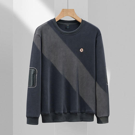 【双面奥利绒】罗蒙男士冬季加绒加厚保暖卫衣男时尚百搭休闲商务男卫衣 商品图3