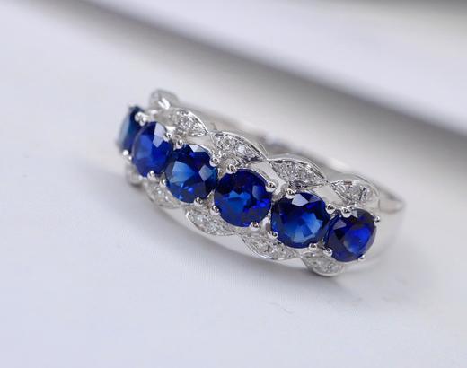 1.3ct刻面蓝宝石戒指 商品图0