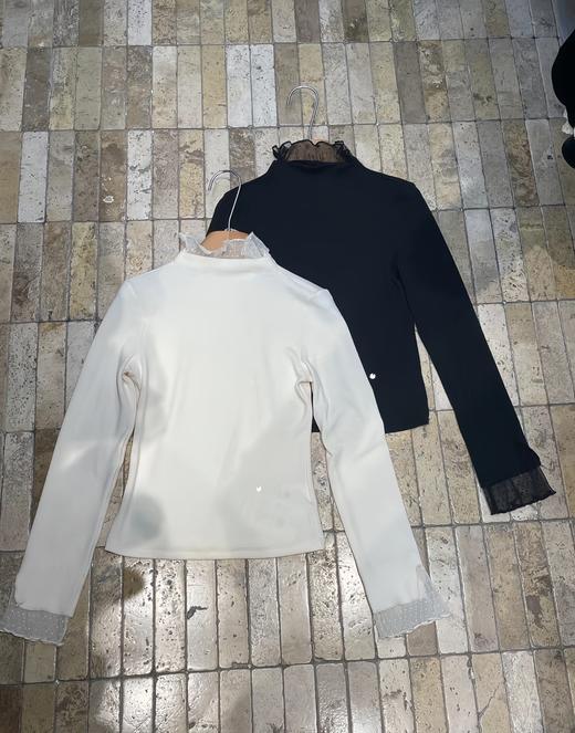 【门店同款】ENJOY冬季自由意志波点网纱拼接上衣 159873292 商品图0