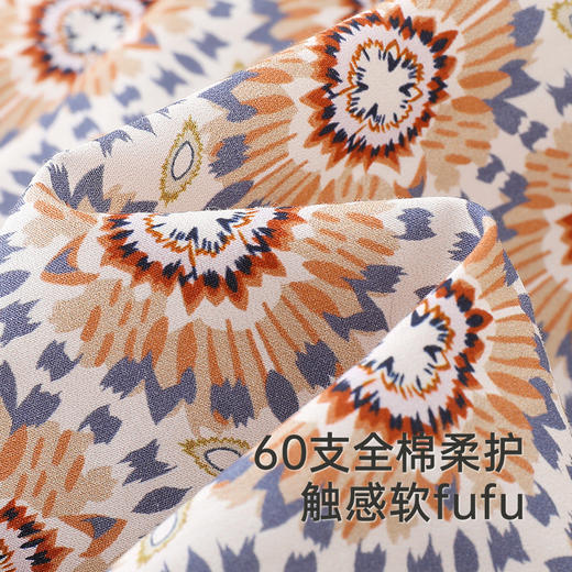 【高定系列】英氏女童连衣裙夏季碎花长袖女童裙子纯棉2025新款 商品图1