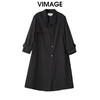 VIMAGE纬漫纪气质经典卡其百搭宽松长款显瘦风衣外套2025春季新款VA2504403 商品缩略图1
