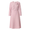 EITIE爱特爱气质优雅小香风粉色收腰假两件a字连衣裙2025春季新款A2507521 商品缩略图5