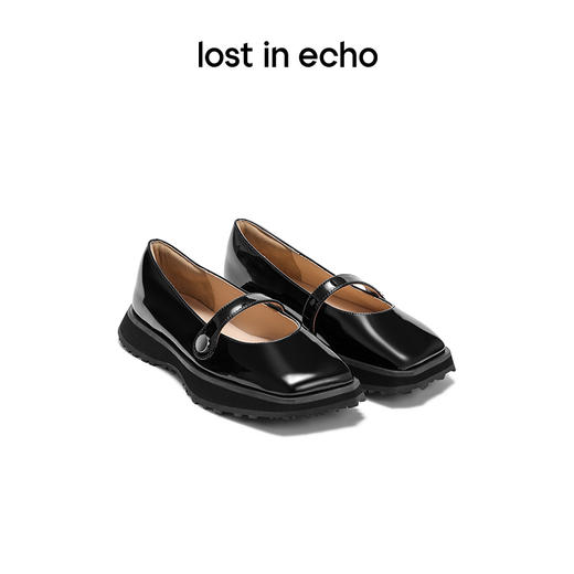 [捡漏价]lost in echo设计师品牌一字带斜方头厚底玛丽珍单鞋小皮鞋休闲鞋 商品图0