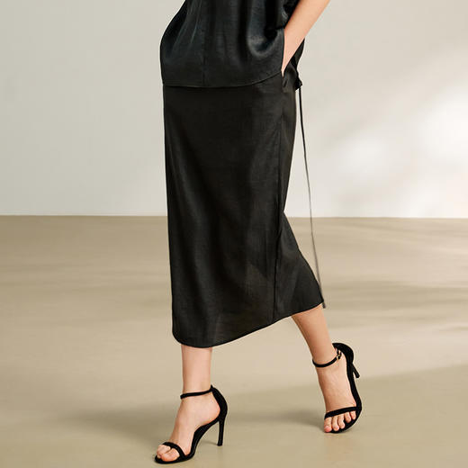 TANGY Collection/2025天意精品春季新品中国风女士莨绸半裙 商品图1