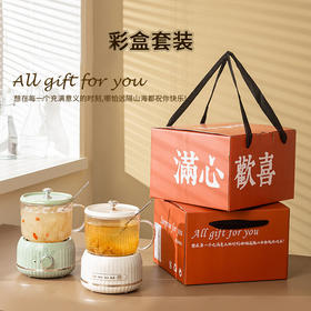 【YW】无忧购【家居焕新·新年篇】新款保温电热杯养生壶0.6L多功能花茶壶礼品套装（截单后3-5天发货)