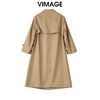 VIMAGE纬漫纪气质经典卡其百搭宽松长款显瘦风衣外套2025春季新款VA2504403 商品缩略图2