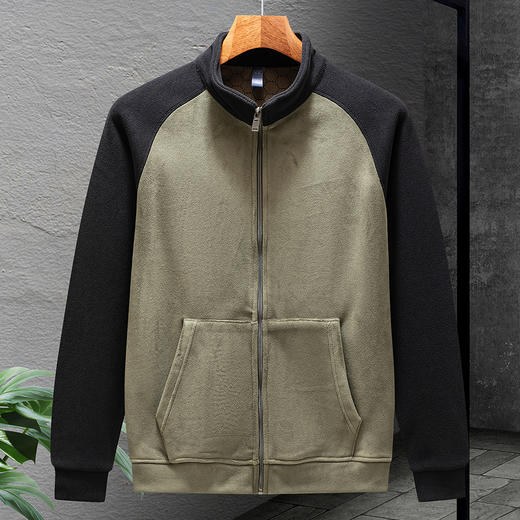 【双面奥利绒】罗蒙男士秋冬百搭加绒外套时尚休闲摇粒绒外套男夹克 商品图2