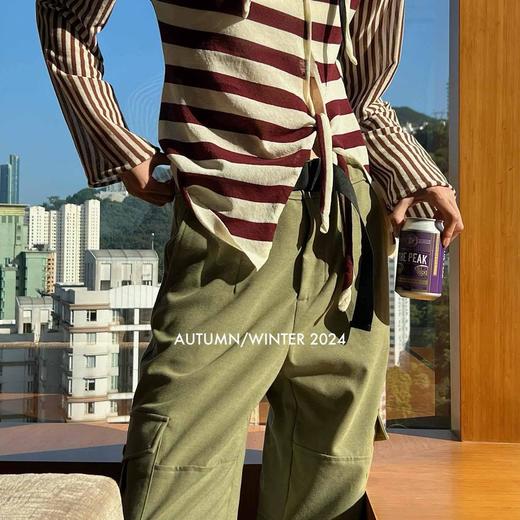 顺丰包邮15944洛诗琳法式露背绑带正反两穿条纹针织上衣734 商品图4