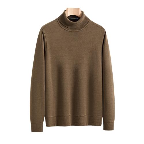 【加绒加厚】罗蒙男士冬季经典高领毛衣男百搭舒适休闲保暖针织衫男 商品图1