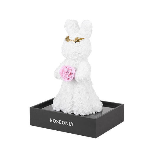 【告白神器】ROSEONLY诺誓 高端定制 永生玫瑰 公仔系列 玫瑰爱冕兔  送朋友 商品图1