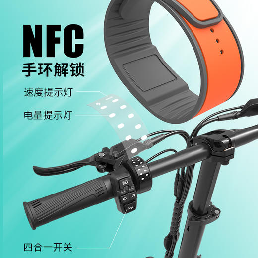 锋鸟CYBER代驾电动自行车强劲动力折叠超轻便携迷你小型电动车中置电机 商品图5