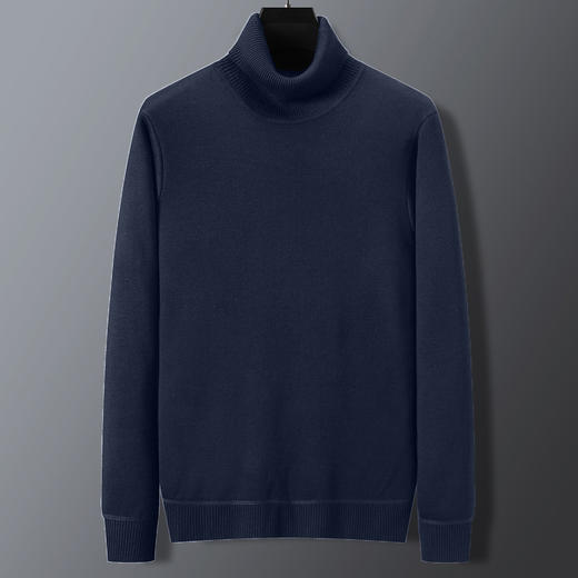 【加绒加厚】罗蒙男士冬季经典高领毛衣男百搭舒适休闲保暖针织衫男 商品图5