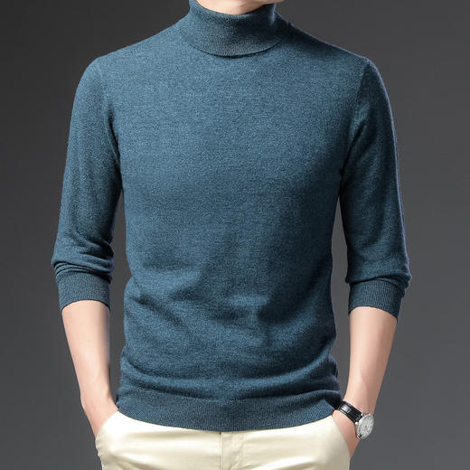 【100羊毛】罗蒙男士秋冬经典高领羊毛衫男保暖百搭男士羊毛衫毛衣男 商品图4