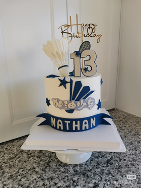 加油羽毛球男神蛋糕