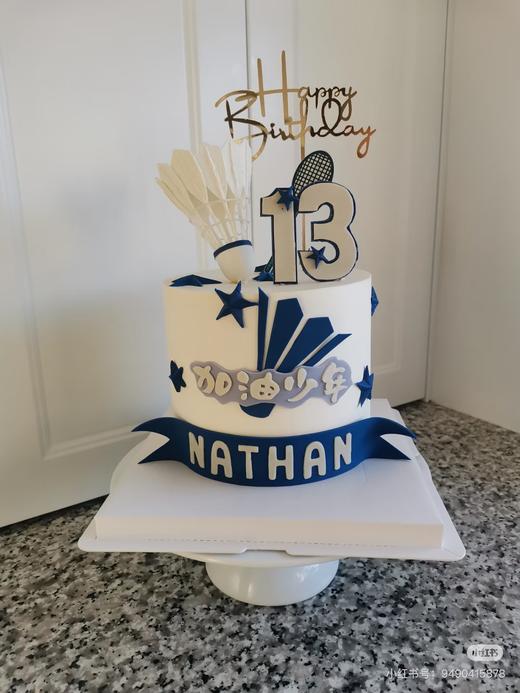加油羽毛球男神蛋糕 商品图0