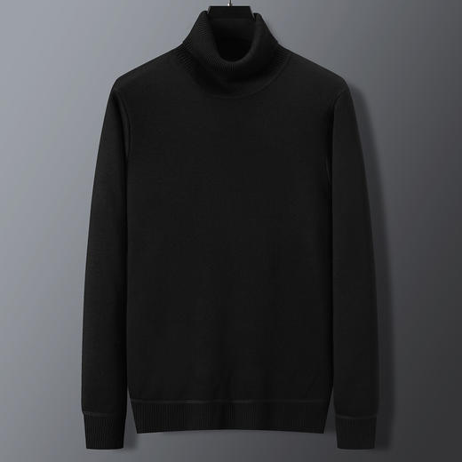 【加绒加厚】罗蒙男士冬季经典高领毛衣男百搭舒适休闲保暖针织衫男 商品图4