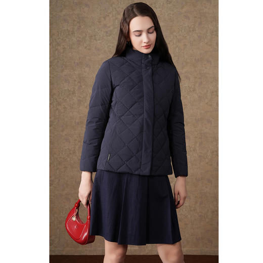 乔万尼短款收腰羽绒服简约高领保暖白鸭绒EI4T675 商品图4