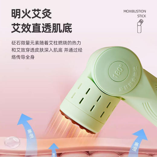 【养生好物❗️玉美灸砭石艾灸棒】艾灸，刮痧，按摩，擀筋，新款便携式随身灸多功能艾灸盒家用无烟养生艾草礼物爸爸妈妈新年蛇年 商品图3