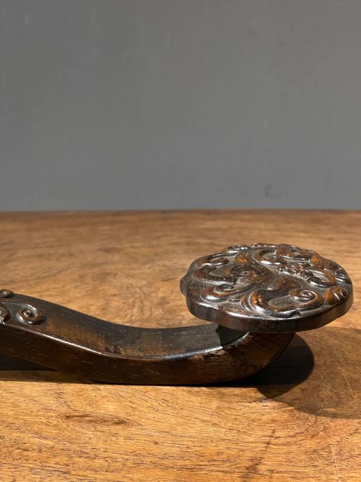 花梨木雕螭龙纹如意摆件，顺丰包邮 商品图10