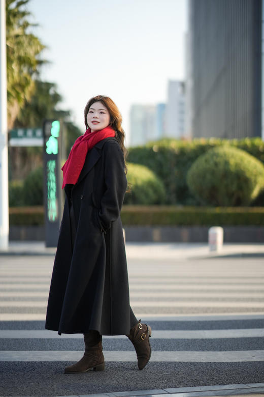 ❤️鸿运来【红色喜气洋洋红围巾&披肩】羊绒羊毛围巾女秋冬季红色百搭披肩加厚保暖针织披肩 商品图6