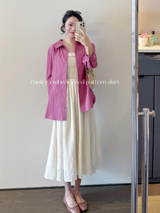 显白程度惊艳我!! 好好穿的精梳棉休闲时髦感衬衫 火龙果色 商品图3