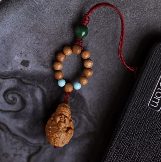 【青山特惠】老山檀【财神爷】挂件 钥匙扣 s25 商品图3