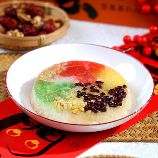 【斌哥优选】年夜饭八宝饭。800余年非遗工艺着色，鹅油代替猪油，细腻又清香。米中带馅，口感更有层次。 商品图4