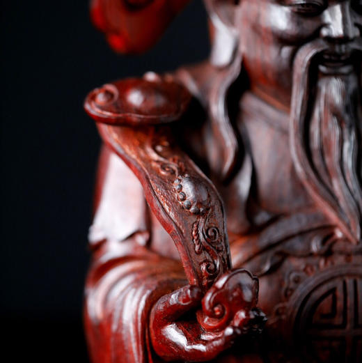 【青山特惠】小叶紫檀 | 如意财神高油密老料雕刻 b28 商品图5