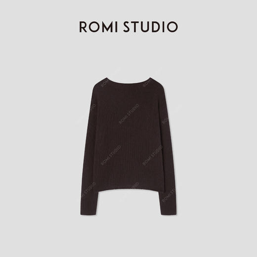 ROMI STUDIO“温暖如初”100%康赛妮山羊绒圆领套头毛衫RW24WST1110 商品图1