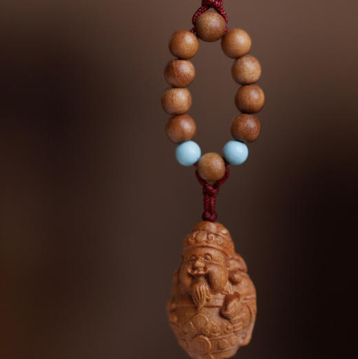 【青山特惠】老山檀【财神爷】挂件 钥匙扣 s25 商品图2