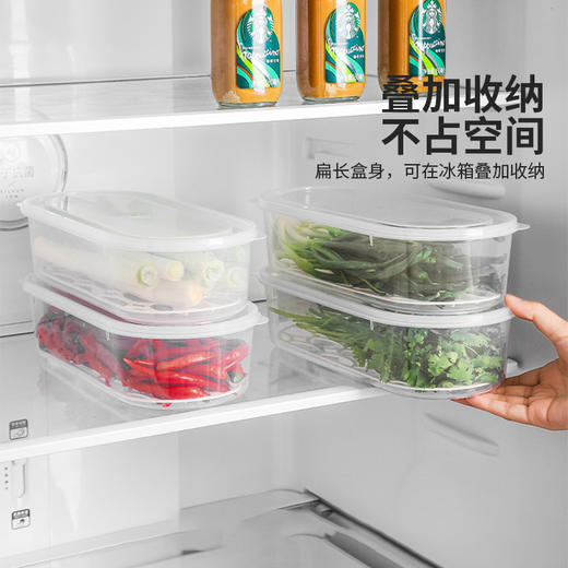 摩登主妇葱姜蒜收纳盒冰箱食品级小葱香菜保鲜蔬菜水果食物分装盒 商品图1
