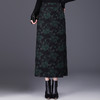 JYM-2496印花毛呢遮肉包臀半身裙女装2024秋冬中长款不规则一步裙女 商品缩略图2