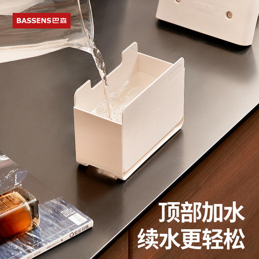 【加湿香薰二合一】巴森迷你加湿器 双重YU菌 无味无杂质 超声波细腻雾化 不打湿  三档可调 长效水润 450ML水箱 带小夜灯 商品图5