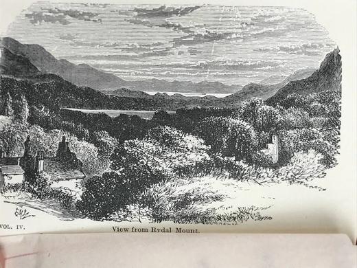 袖珍本！约19世纪后期 华兹华斯诗集（全8卷） 10幅版画插图 漆布精装64开 商品图6