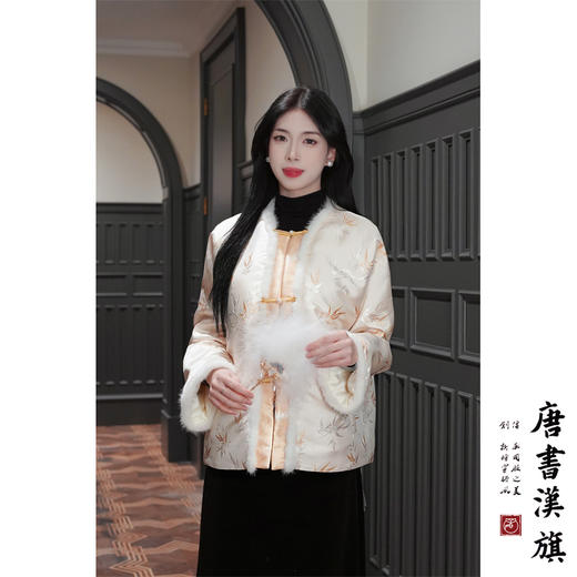 【金韵芳华】非遗宋锦|新中式国风外套秋冬加棉织锦面料浮雕织金工艺棉服 商品图0