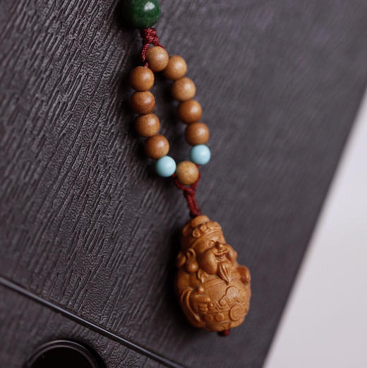 【青山特惠】老山檀【财神爷】挂件 钥匙扣 s25 商品图4