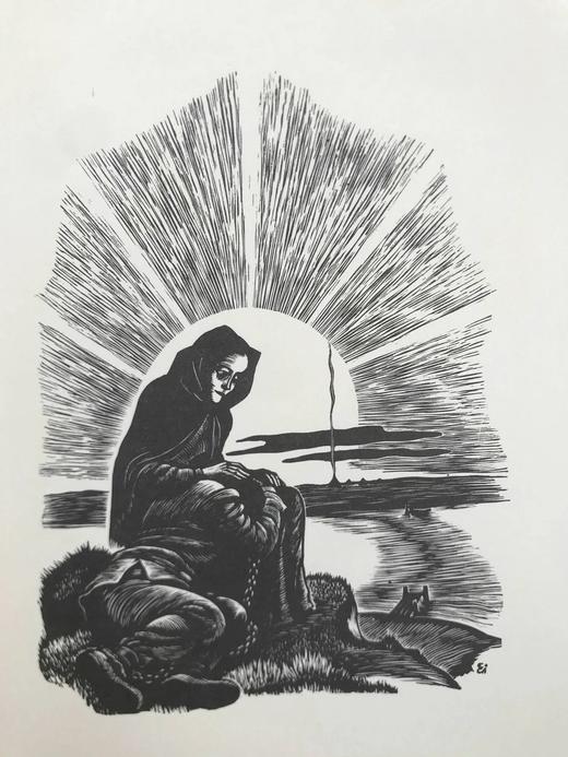 陀思妥耶夫斯基《罪与罚》 弗里茨·艾肯伯格木版画插图 豪华皮装18开 商品图14