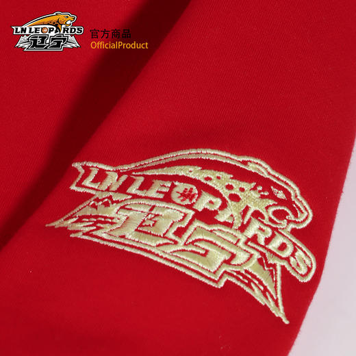 【官方正版】辽宁飞豹男篮 | 2025蛇年卫衣新年红加绒帽衫 商品图4