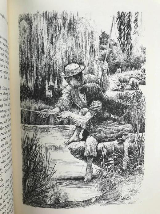 限量版！乔治·艾略特《弗洛斯河上的磨坊》 配多幅精美插图 豪华皮装18开 商品图8