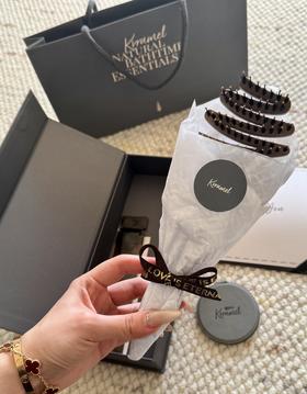 KRRAMEL气垫梳子梳子蓬松颅顶 松塔猪鬃护发梳礼盒 新年特惠赠送儿童牙刷