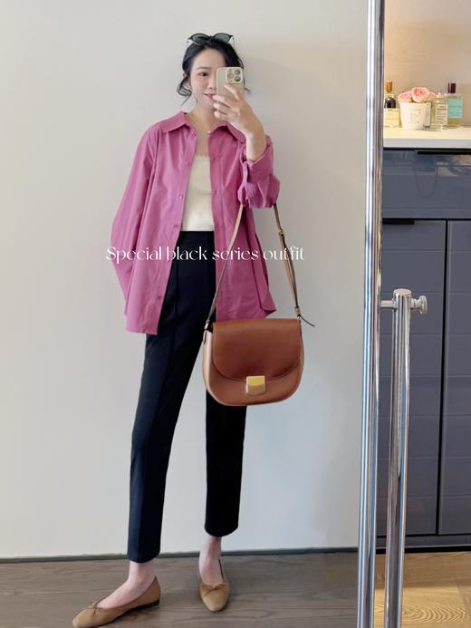 显白程度惊艳我!! 好好穿的精梳棉休闲时髦感衬衫 火龙果色 商品图1