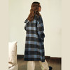 欧芮儿围巾款两穿格子双面呢大衣休闲气质 商品缩略图3