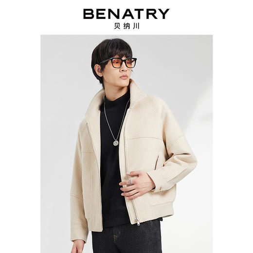 贝纳川时尚通勤斜纹立领夹克式薄外套ECK300007 商品图1
